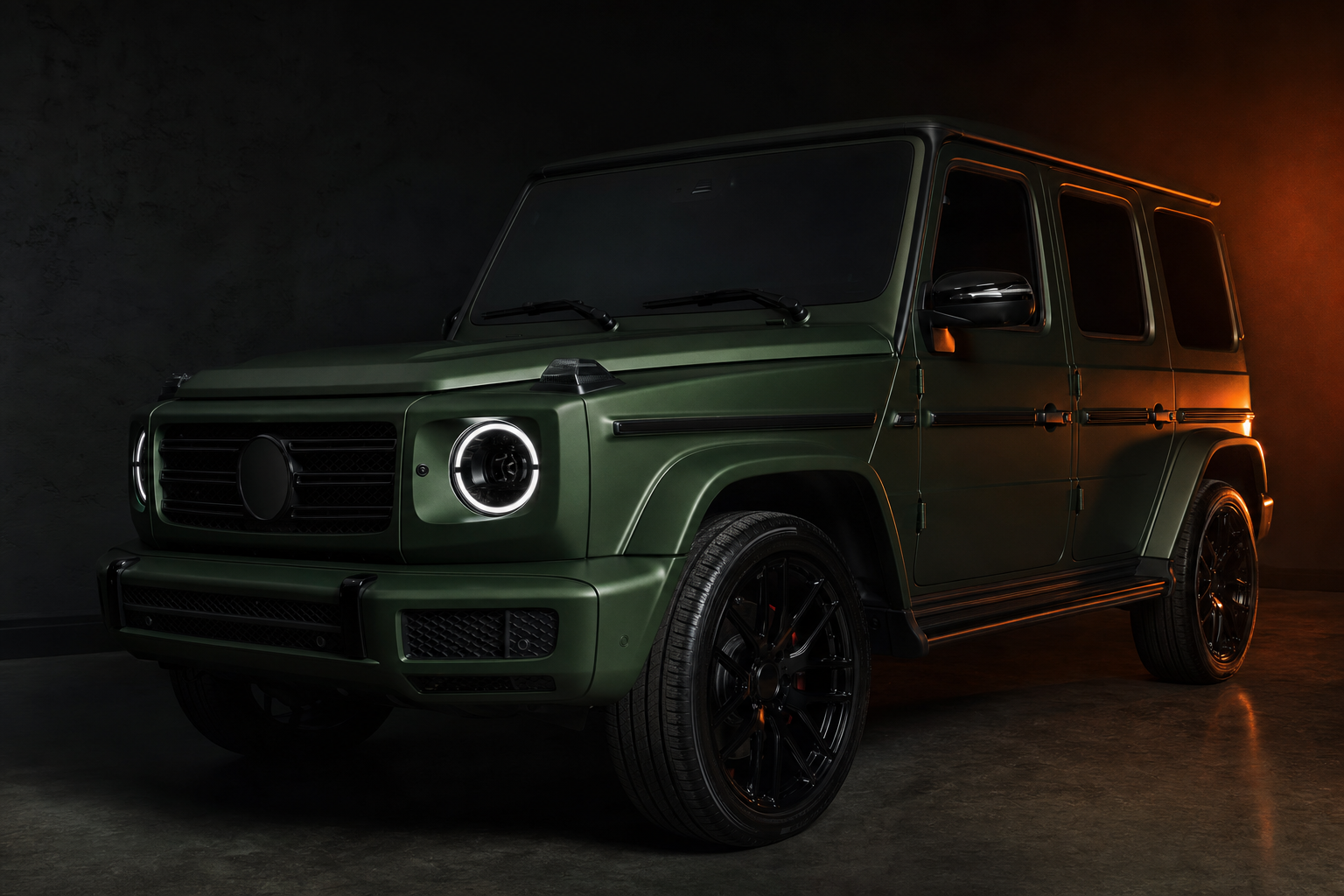 Mercedes G-Wagon with satin matte vinyl wrap